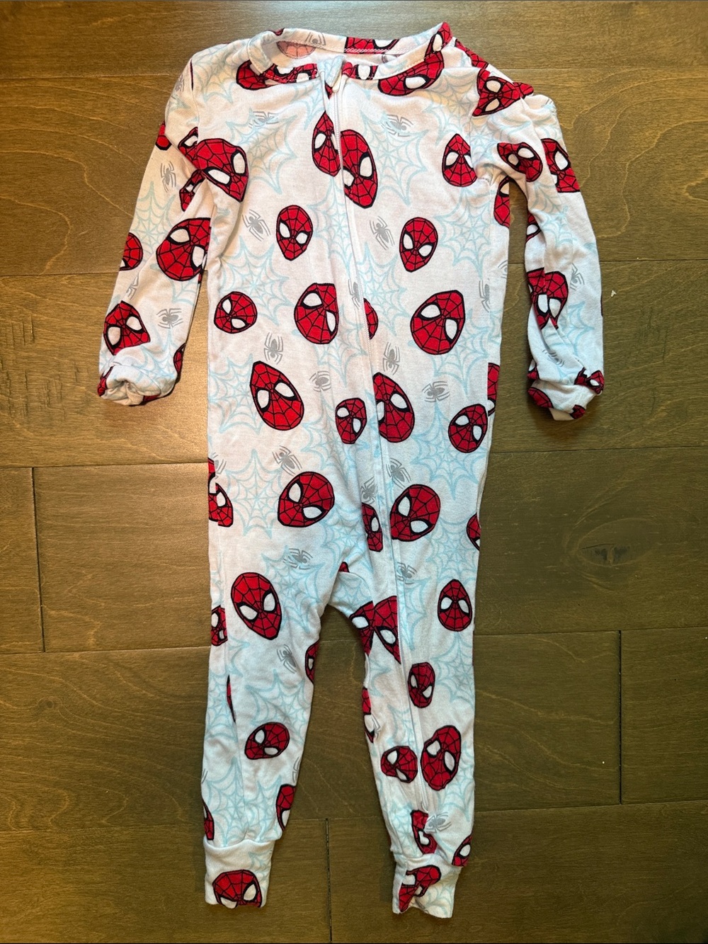 Toddler Red Spider Man One-Piece Pajamas